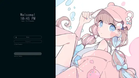 SDDM lockscreen from the Openbox dotfiles branch