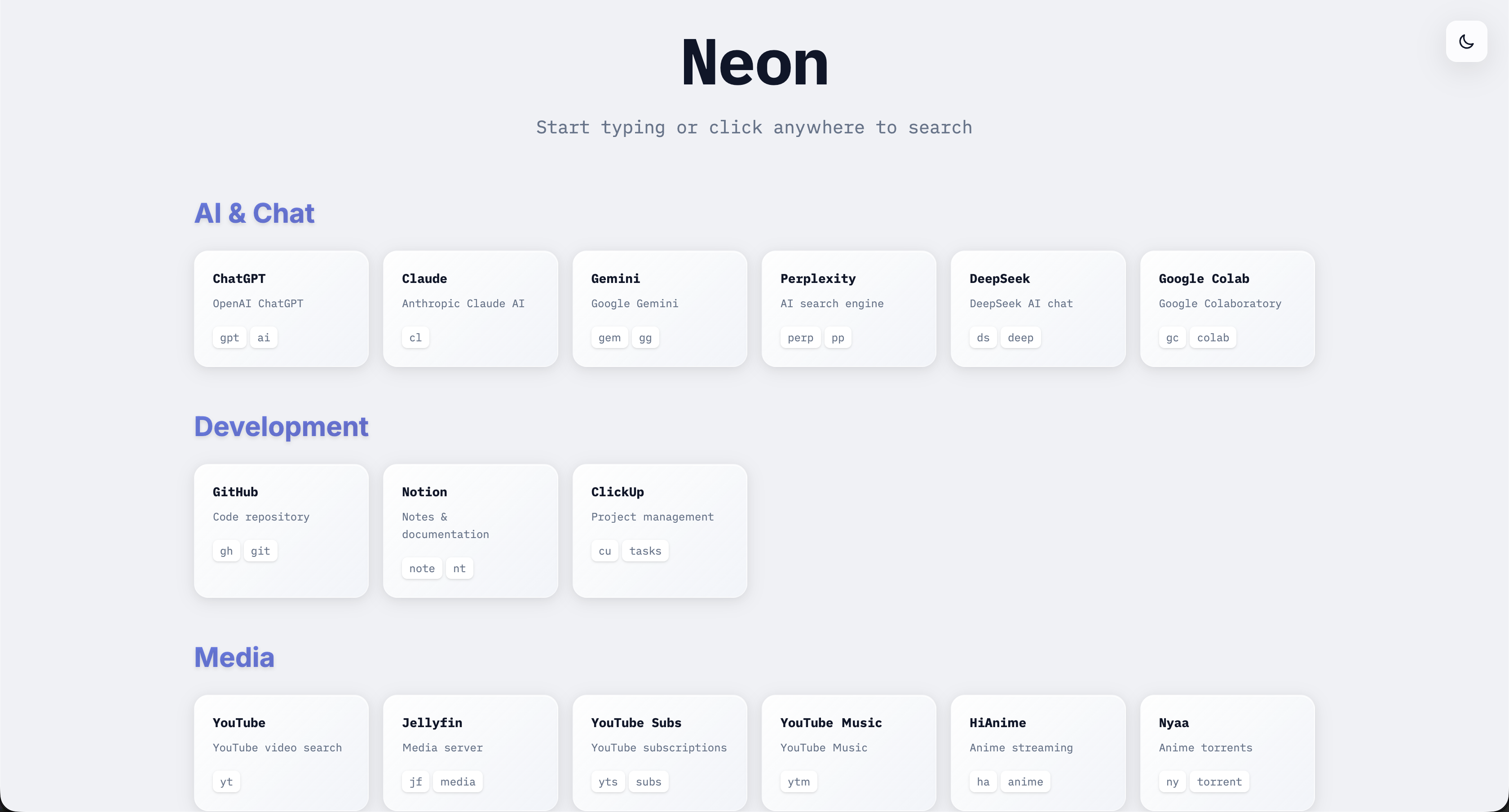 Screenshot of Neon